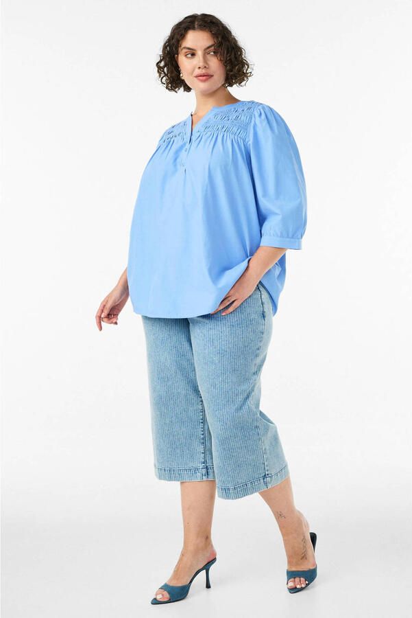 Zizzi katoenen top Plus Size blauw - Foto 2