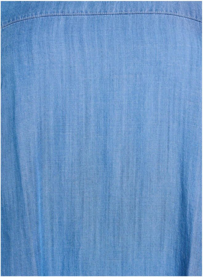 Zizzi korte jurk light blue denim - Foto 2