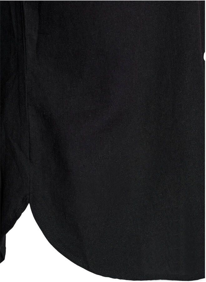 Zizzi linnen blouse zwart - Foto 2