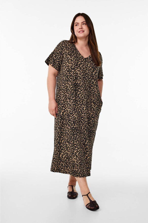 Zizzi maxi jurk bruin - Foto 1