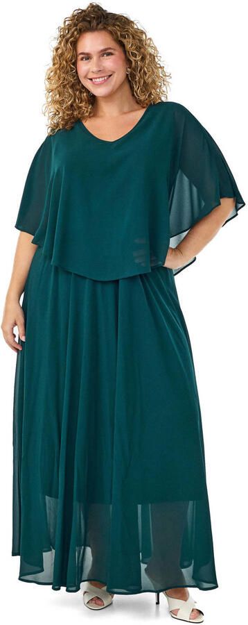 Zizzi maxi jurk Plus Size donkergroen - Foto 3