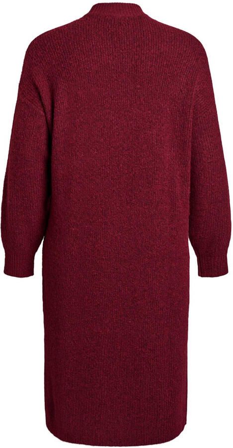 Zizzi midi jurk donkerrood - Foto 3