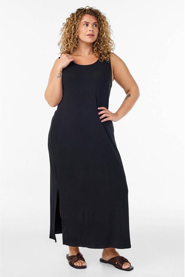 Zizzi midi jurk zwart