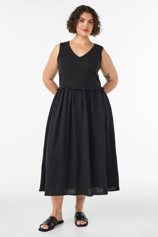 Zizzi midi jurk zwart