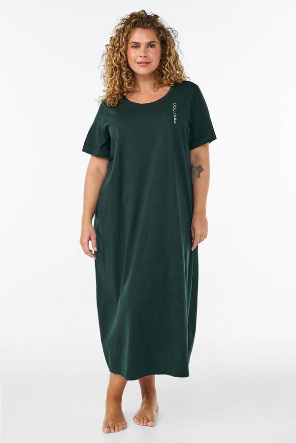 Zizzi nachthemd Plus Size donkergroen