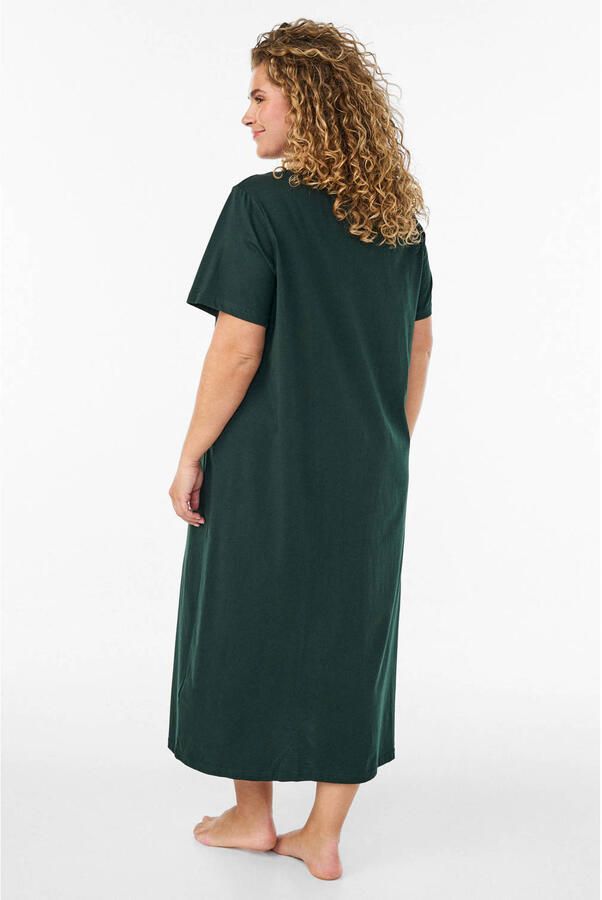 Zizzi nachthemd Plus Size donkergroen - Foto 3