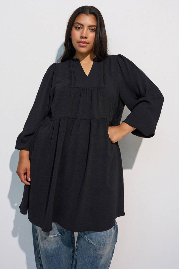 Zizzi Plus Size A-lijn jurk zwart