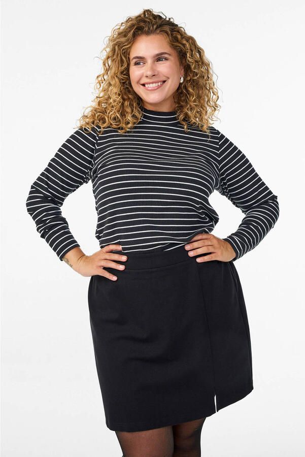 Zizzi Plus Size A-lijn rok zwart - Foto 3
