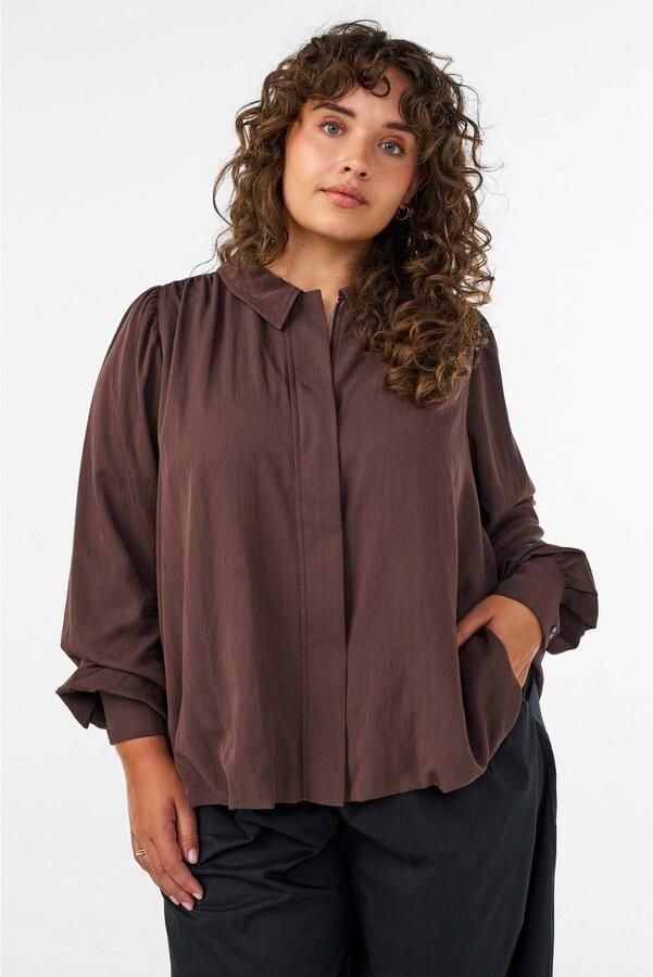 Zizzi Plus Size blouse bruin