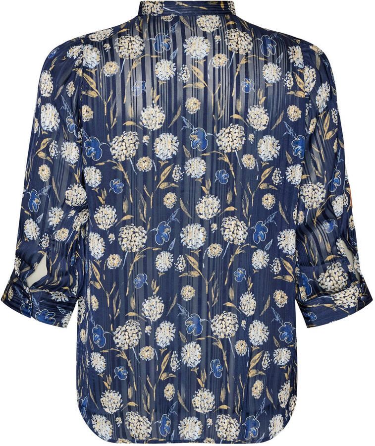 Zizzi Plus Size gebloemde blouse blauw - Foto 2