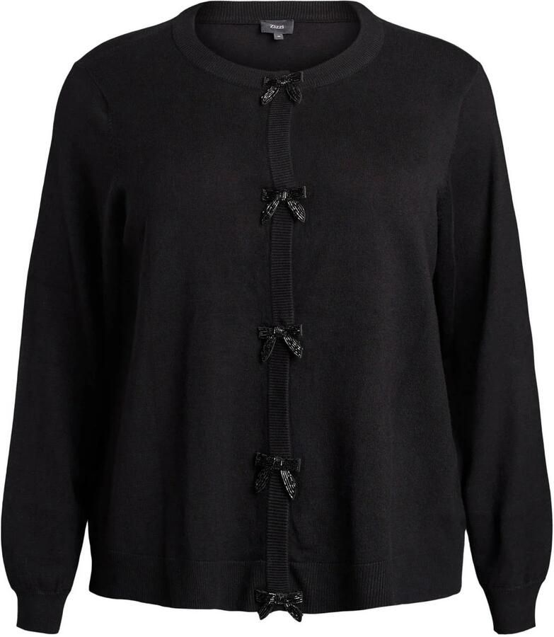 Zizzi Plus Size gebreid vest zwart - Foto 2