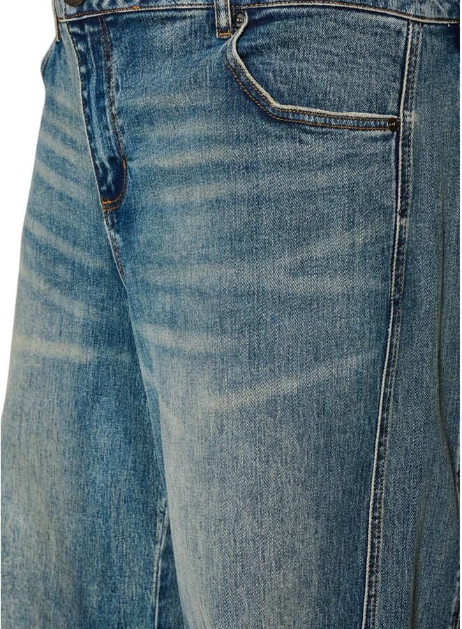 Zizzi Plus Size high waist barrel jeans mediumblauw - Foto 2