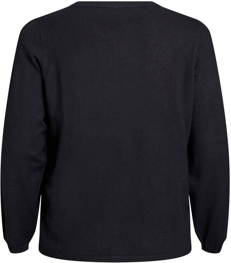 Zizzi Plus Size katoenen gebreid vest zwart - Foto 2