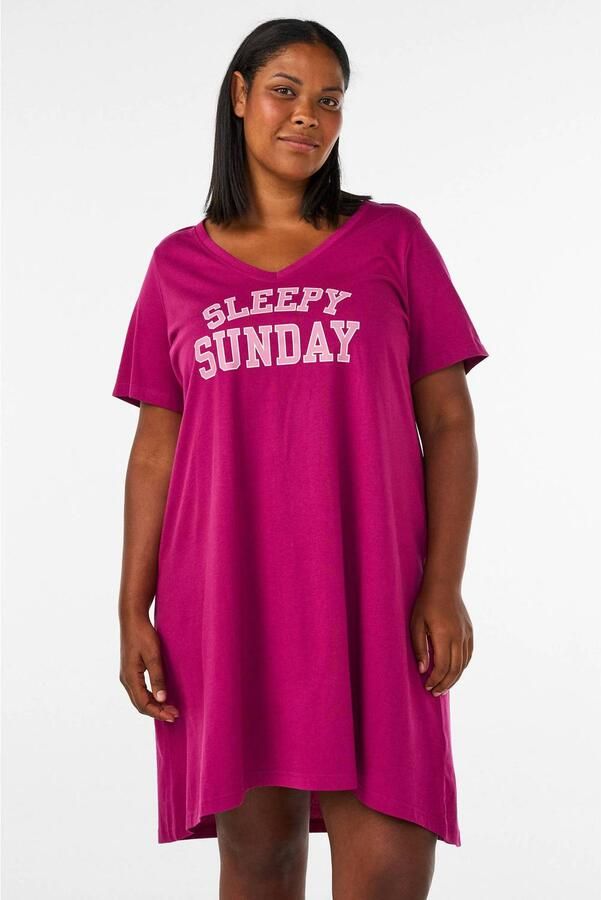 Zizzi Plus Size nachthemd fuchsia