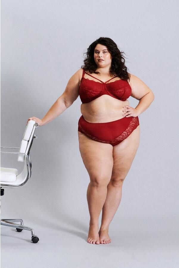Zizzi Plus Size niet-voorgevormde beugel-bh rood - Foto 3