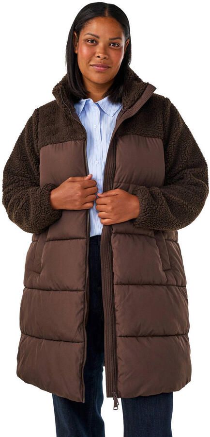 Zizzi Plus Size pufferjas bruin - Foto 3