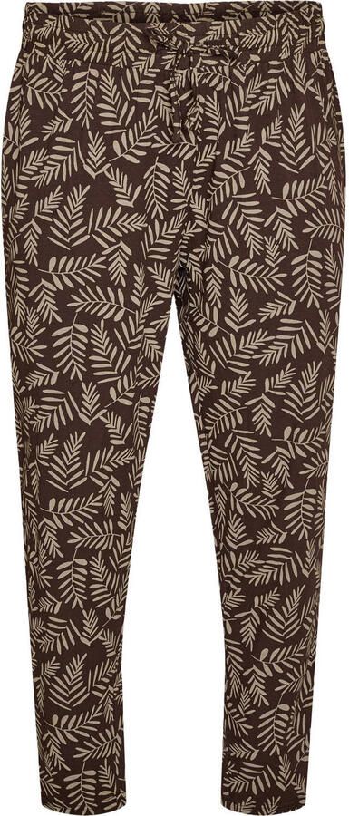 Zizzi Plus Size pyjamabroek bruin