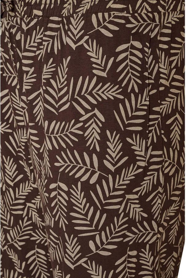 Zizzi Plus Size pyjamabroek bruin - Foto 2