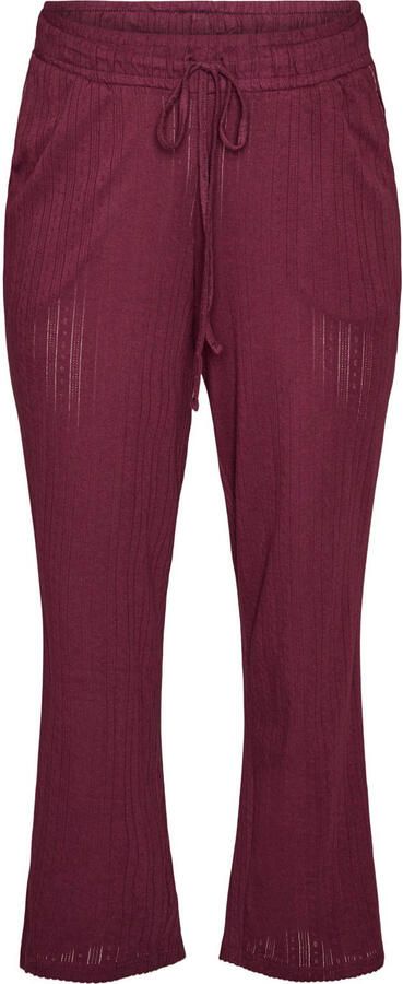 Zizzi pyjamabroek Plus Size donkerpaars - Foto 3