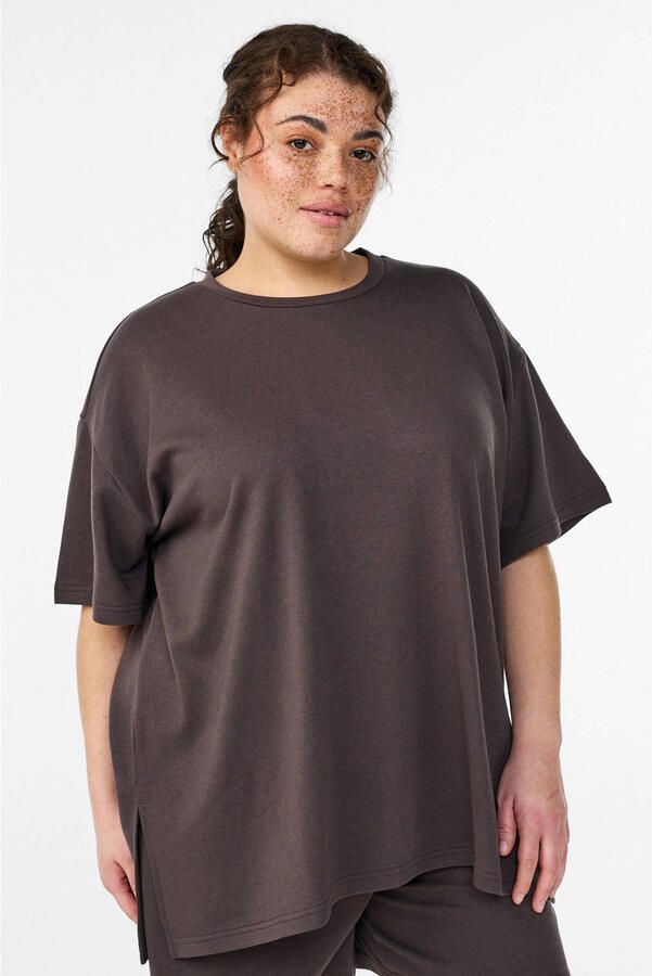 Zizzi pyjamatop MLAVNA taupe