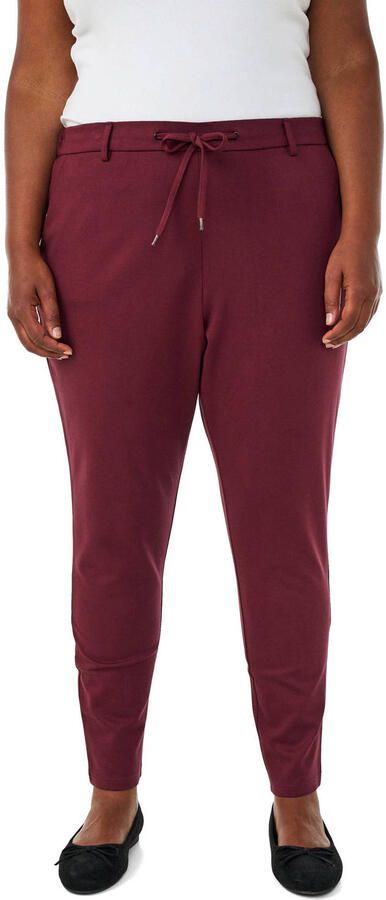 Zizzi regular fit casual broek Plus Size aubergine