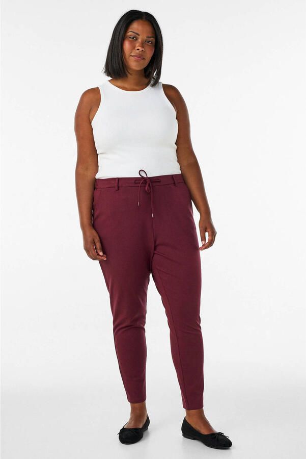 Zizzi regular fit casual broek Plus Size aubergine - Foto 3