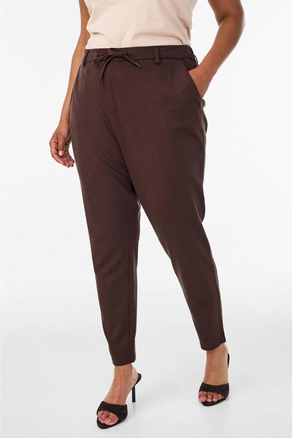 Zizzi regular fit casual broek Plus Size donkerbruin - Foto 2