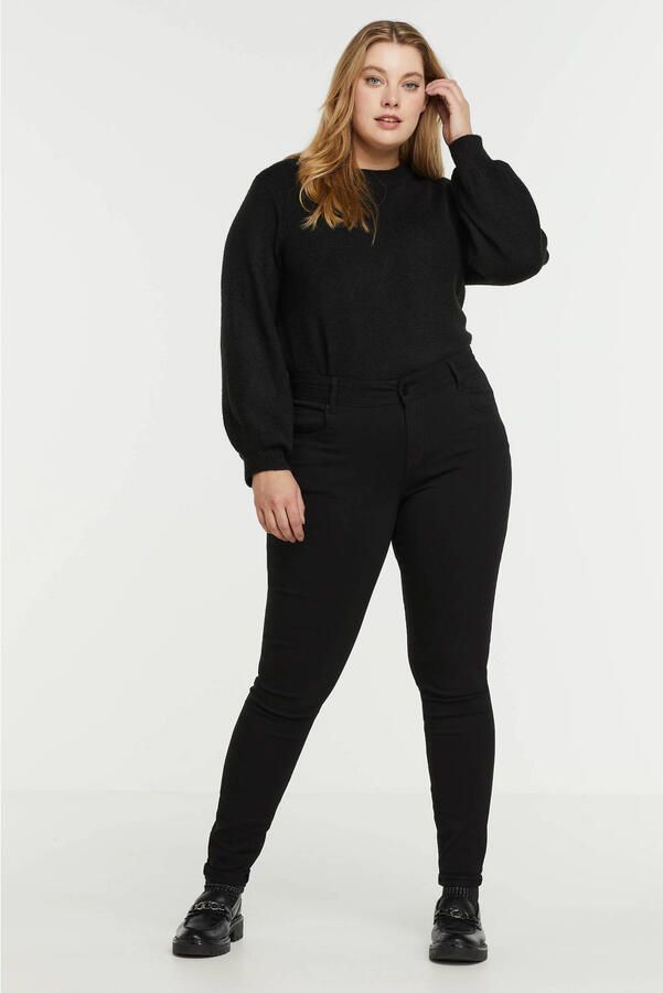 Zizzi regular waist slim fit jeans zwart - Foto 4