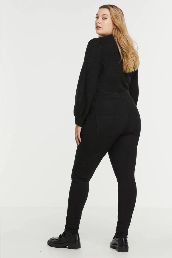 Zizzi regular waist slim fit jeans zwart