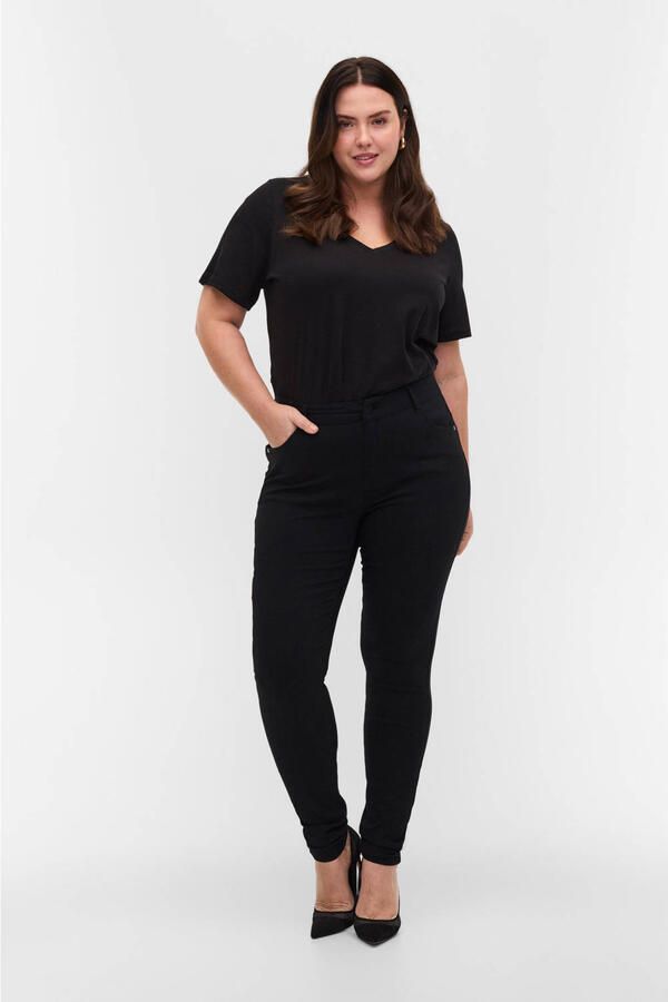 Zizzi regular waist slim fit jeans zwart - Foto 3