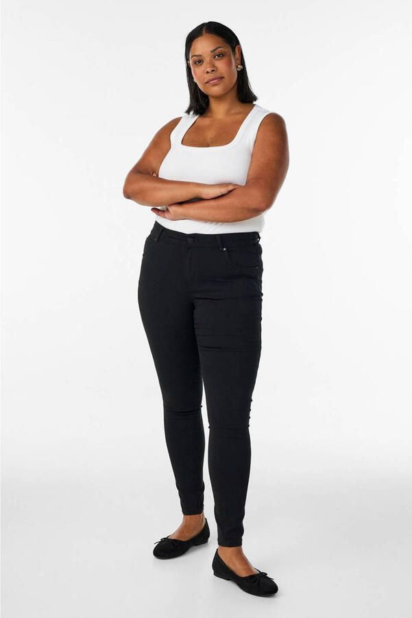 Zizzi regular waist slim fit jeans zwart - Foto 2