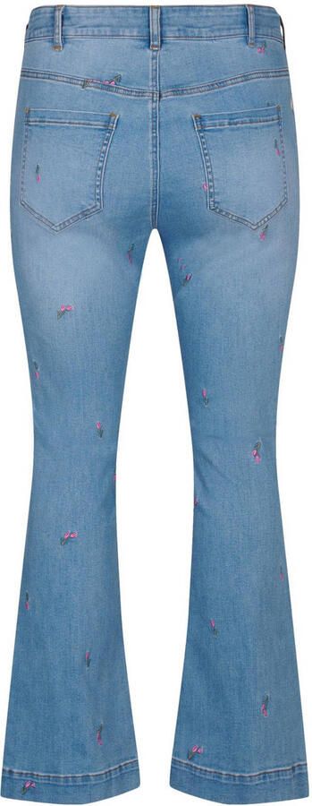 Zizzi regular waist bootcut jeans light blue denim - Foto 2