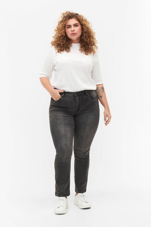 Zizzi slim fit jeans EMILY grey denim - Foto 3