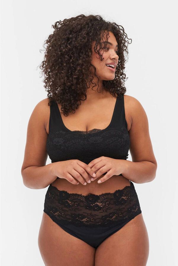 Zizzi slip LCARA (set van 2) zwart