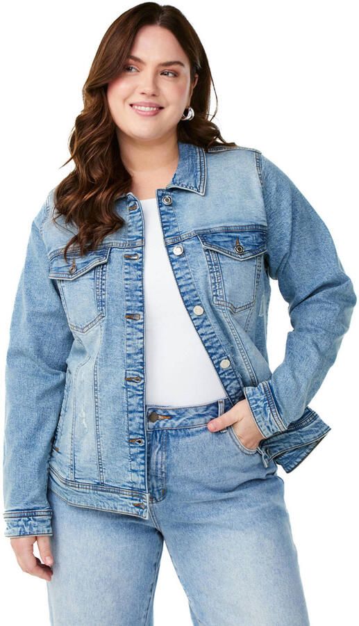 Zizzi spijkerjas light blue denim