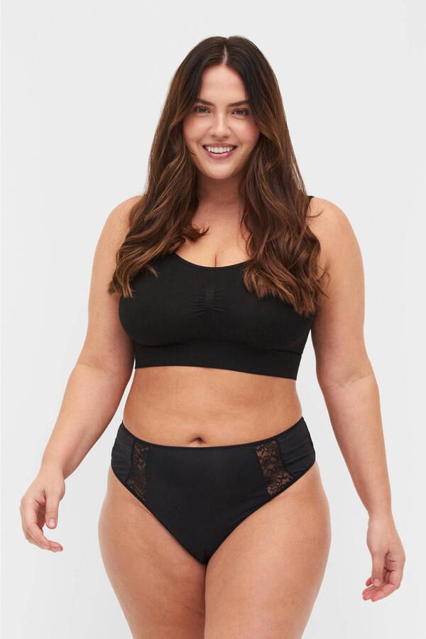 Zizzi string LBRITNEY (set van 3) zwart