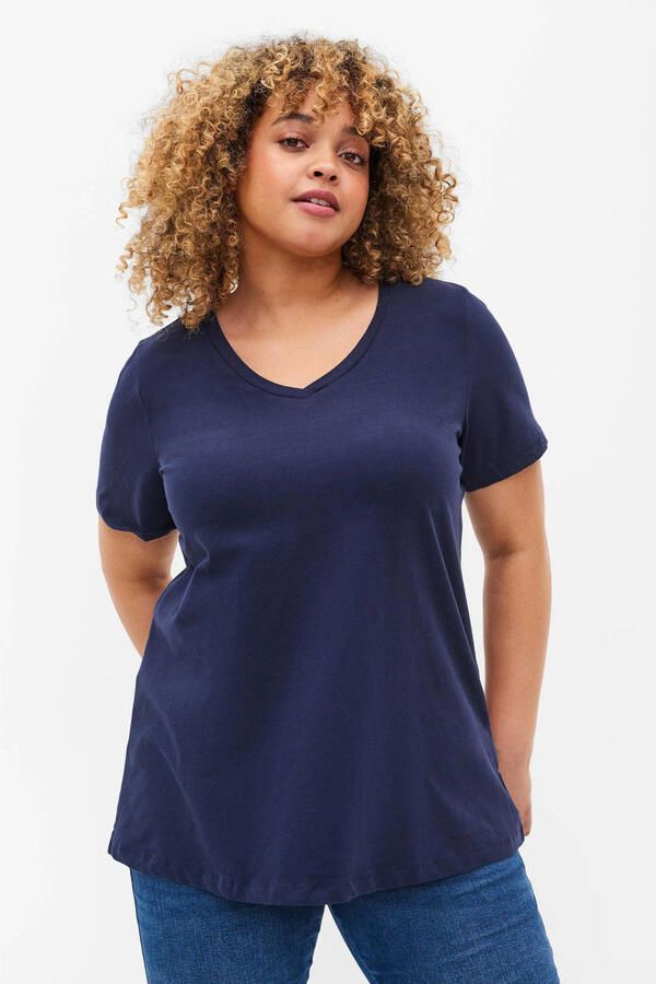 Zizzi T-shirt blauw