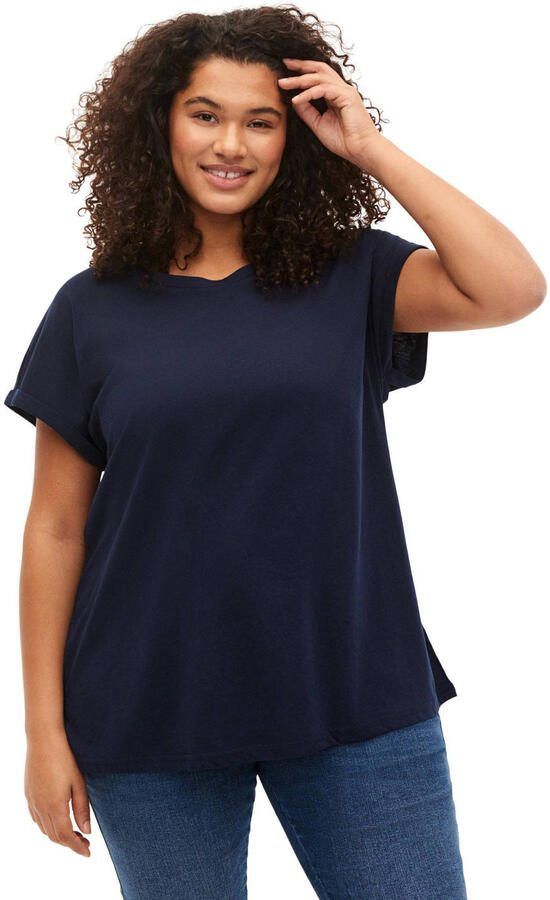 Zizzi T-shirt donkerblauw