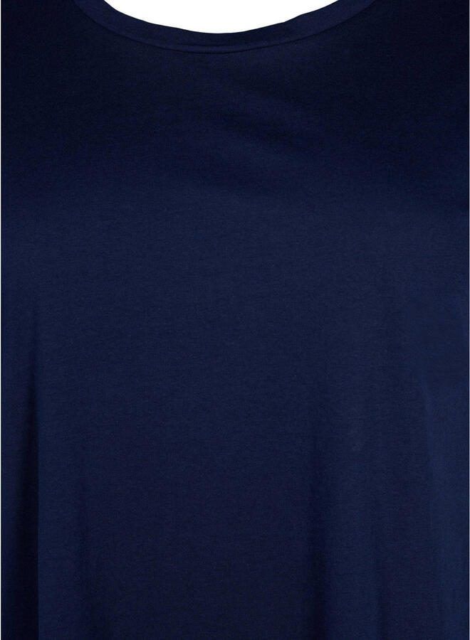 Zizzi T-shirt donkerblauw - Foto 3