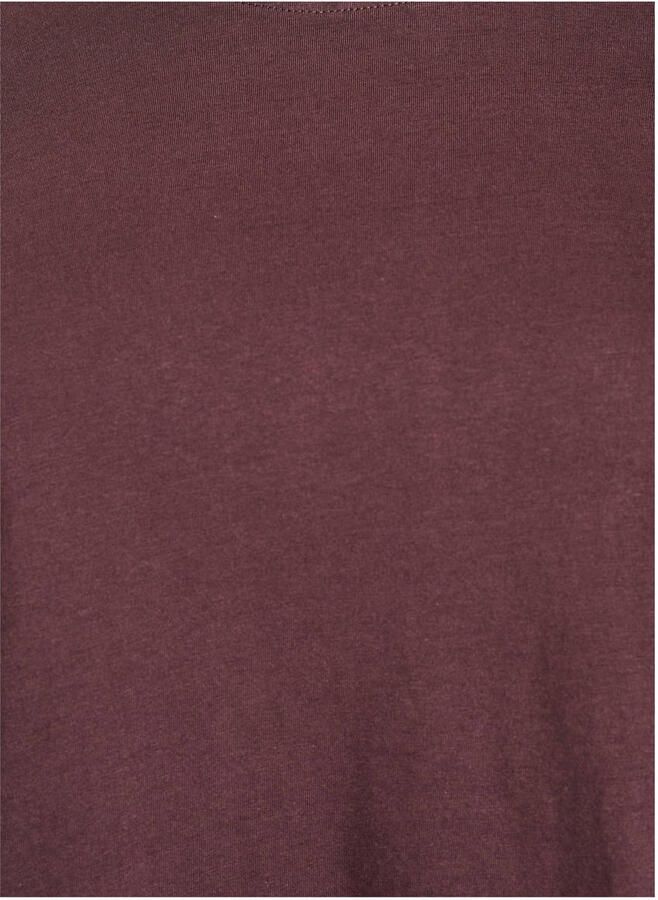 Zizzi T-shirt donkerbruin - Foto 3