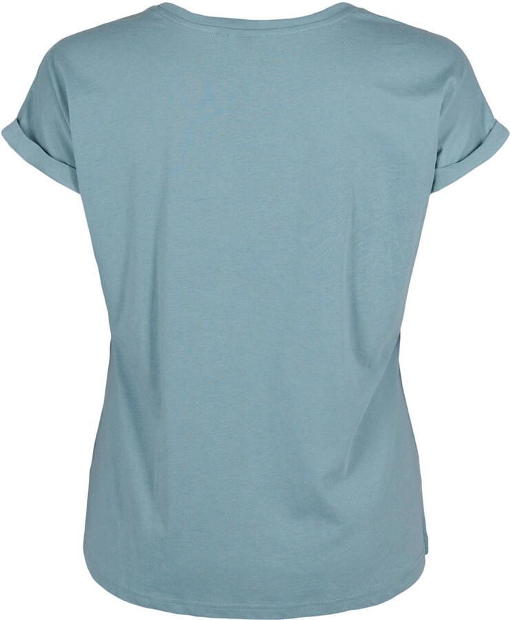 Zizzi T-shirt grijsblauw - Foto 2