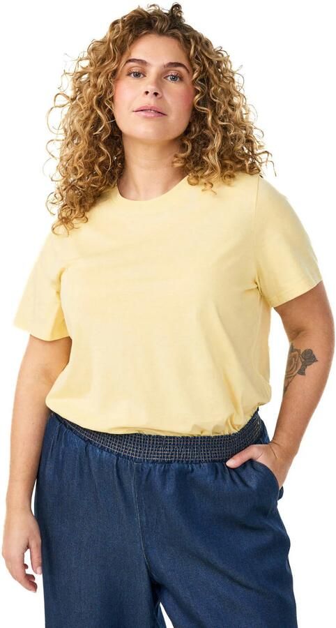 Zizzi T-shirt lichtgeel - Foto 3