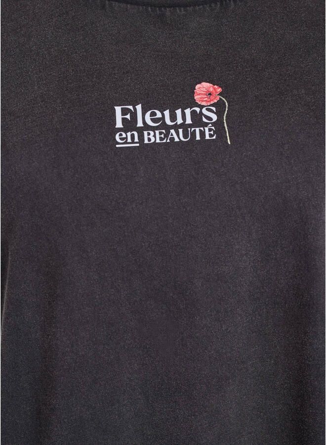 Zizzi T-shirt met backprint zwart - Foto 3