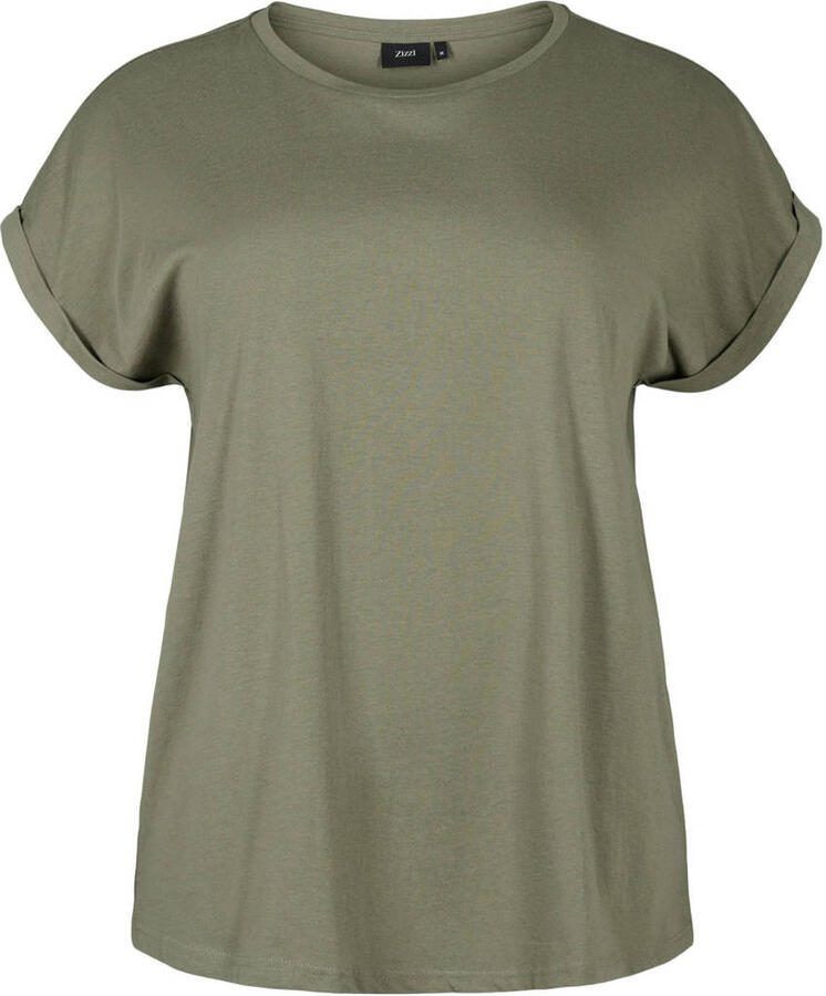 Zizzi T-shirt olijfgroen - Foto 2