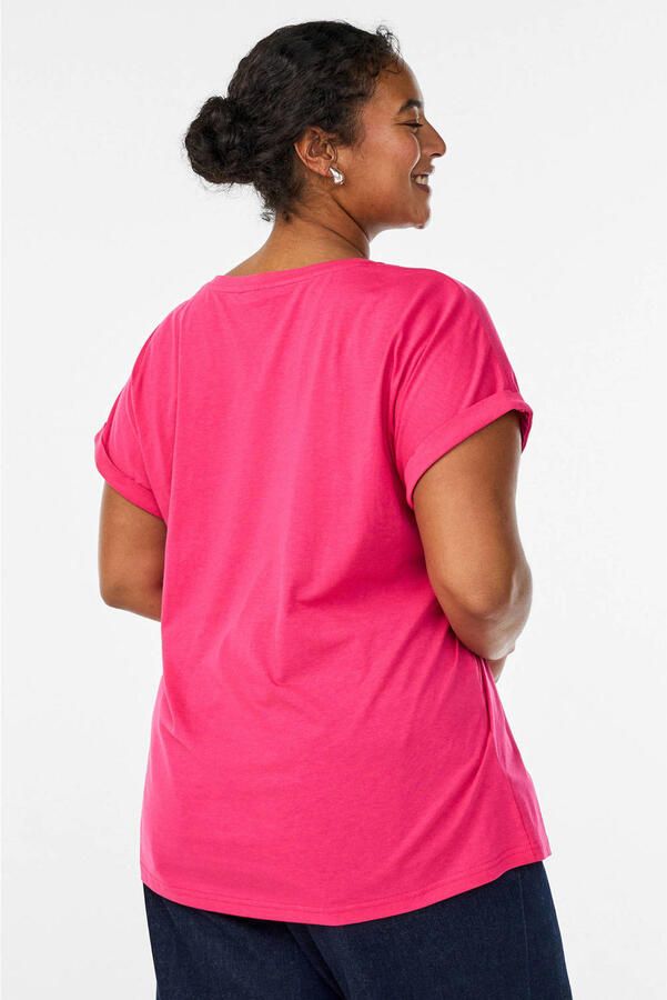 Zizzi T-shirt roze - Foto 5