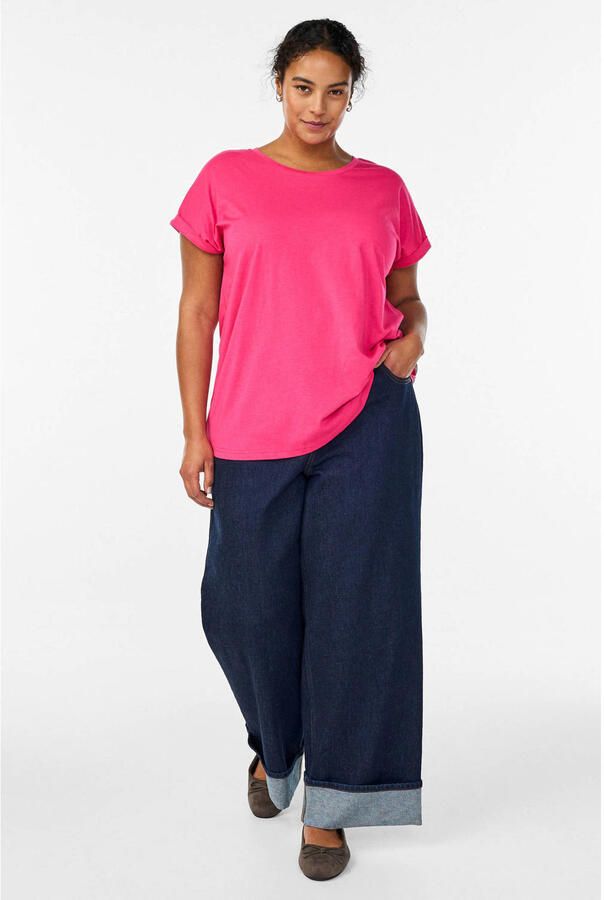 Zizzi T-shirt roze - Foto 4