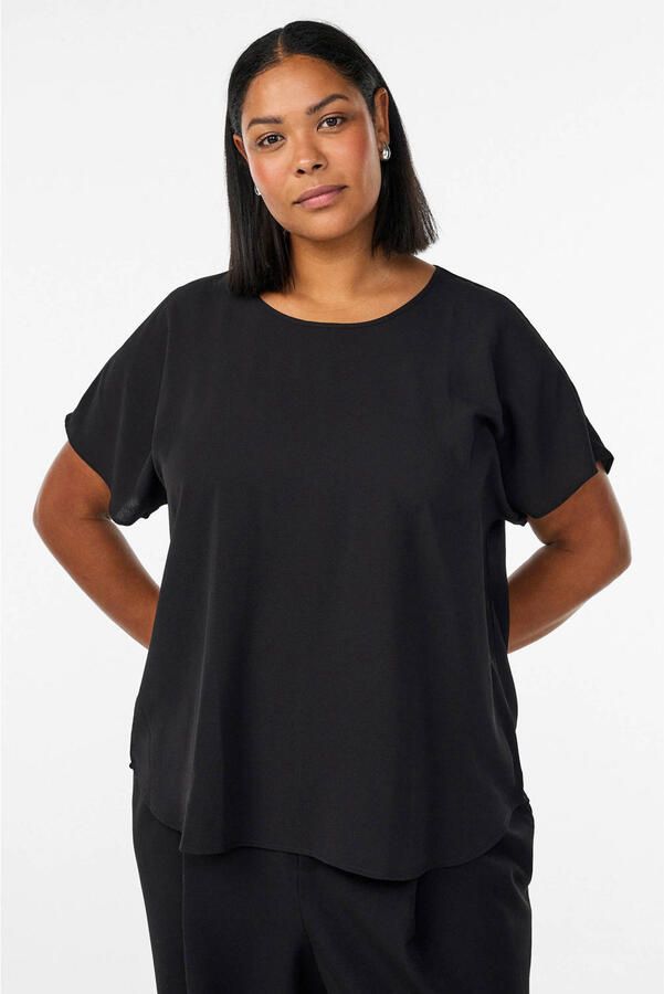 Zizzi T-shirt van polyester zwart - Foto 3