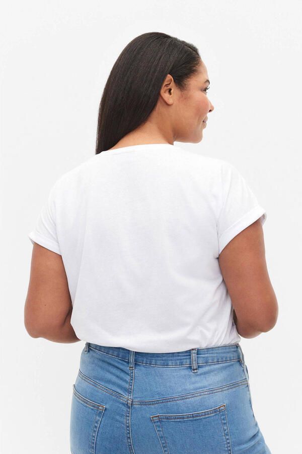 Zizzi T-shirt wit - Foto 2
