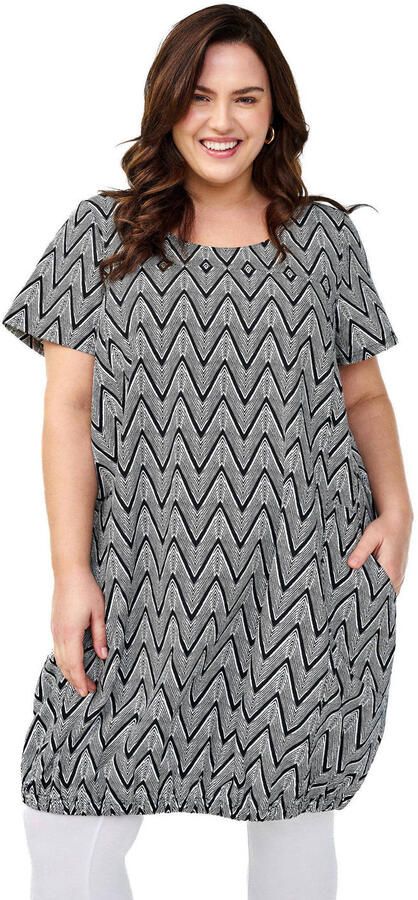 Zizzi t-shirtjurk korte jurk grijs - Foto 1