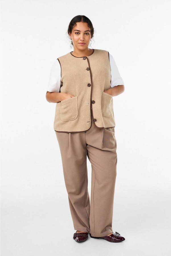 Zizzi teddy gilet beige - Foto 3